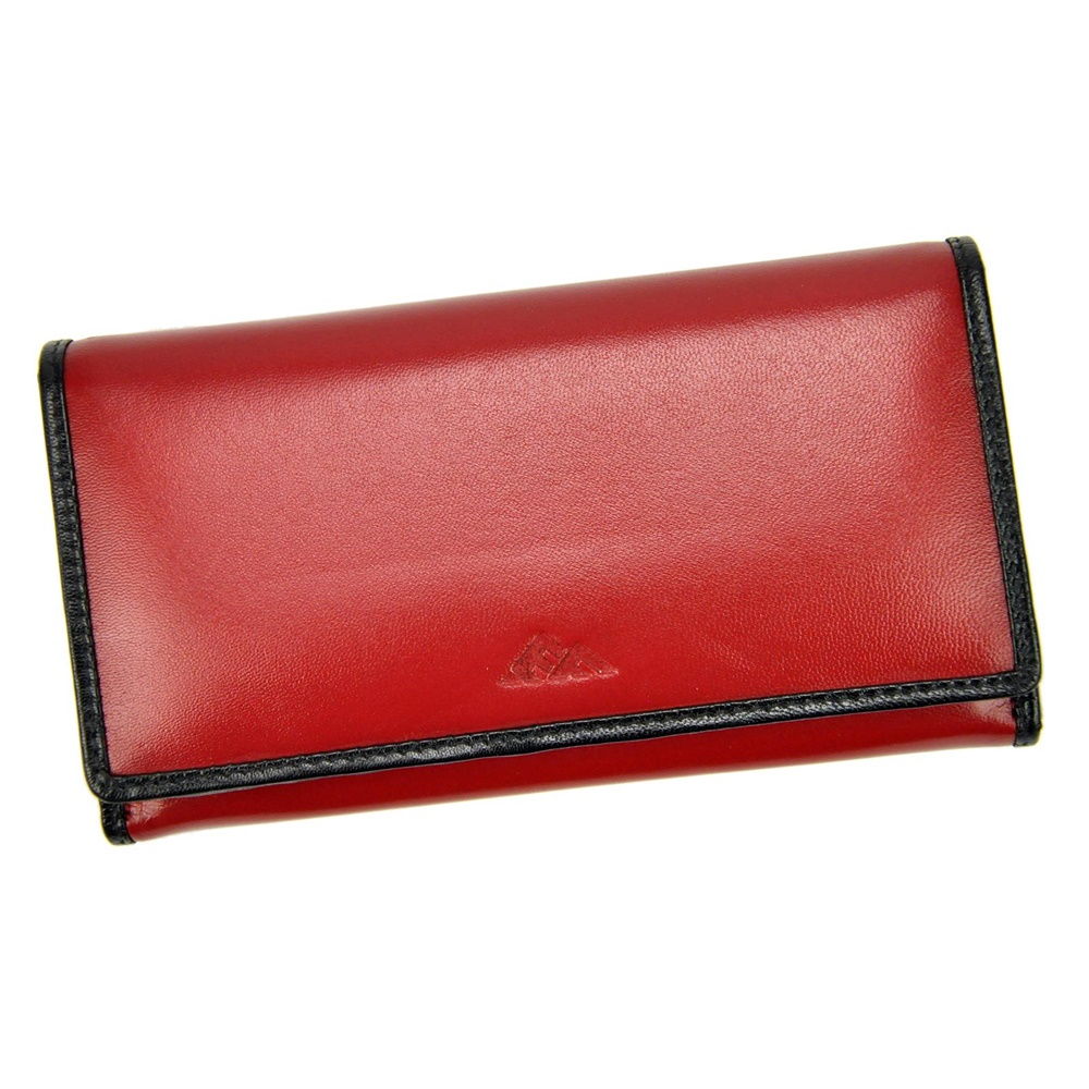 Pevná červená kožená peněženka El Forrest 576
