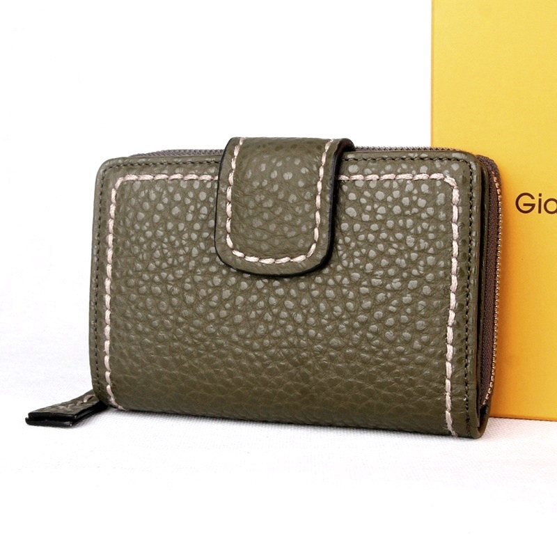 Luxusní kožená peněženka Gianni Conti 2868105 tmavězelená