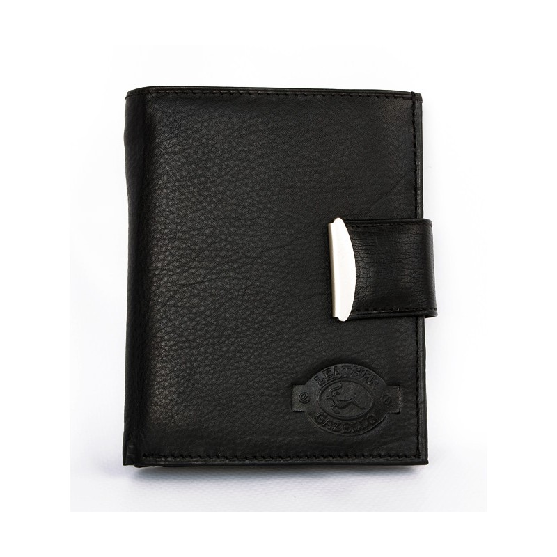 Černá kožená peněženka Gazello