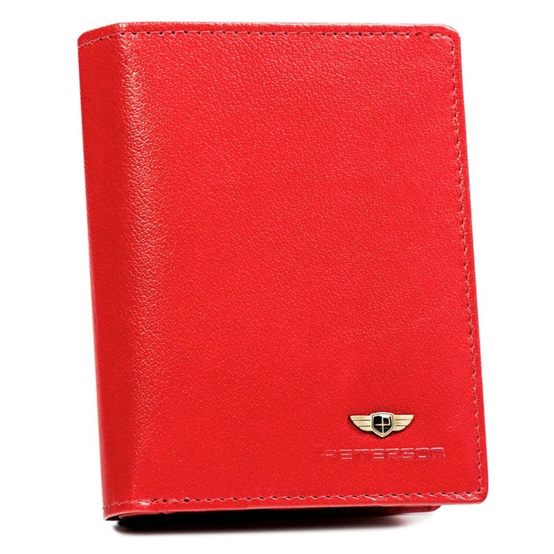 Malá červená kožená peněženka Peterson 2549