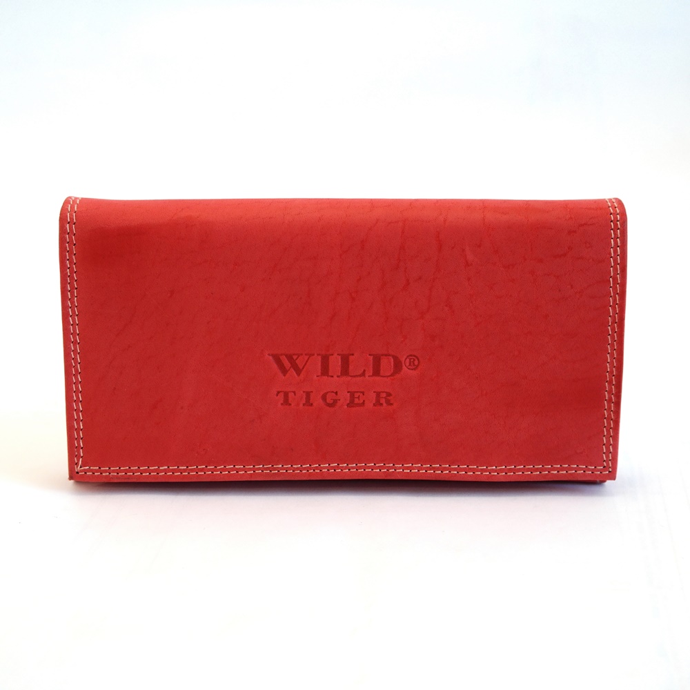 Červená kožená peněženka Wild Tiger (281M)