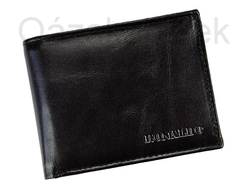 Černá kožená peněženka Ronaldo RM-02-CFL