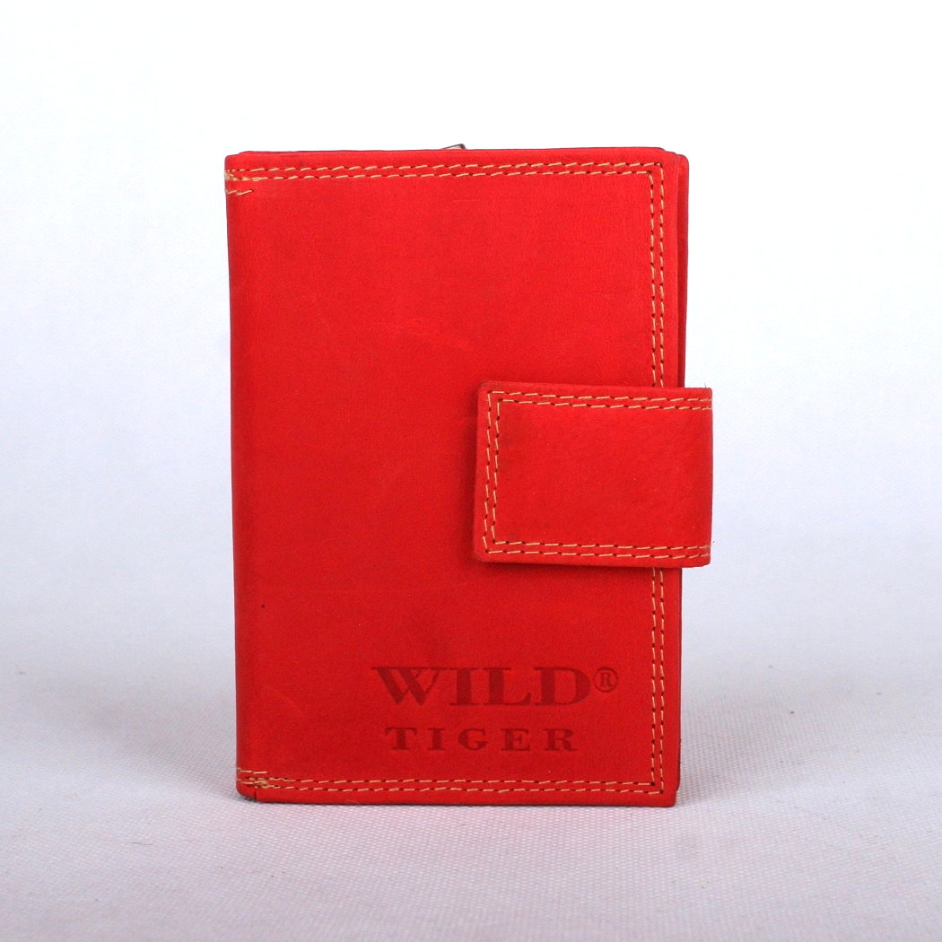 Červená kožená peněženka Wild Tiger ZD-28-062