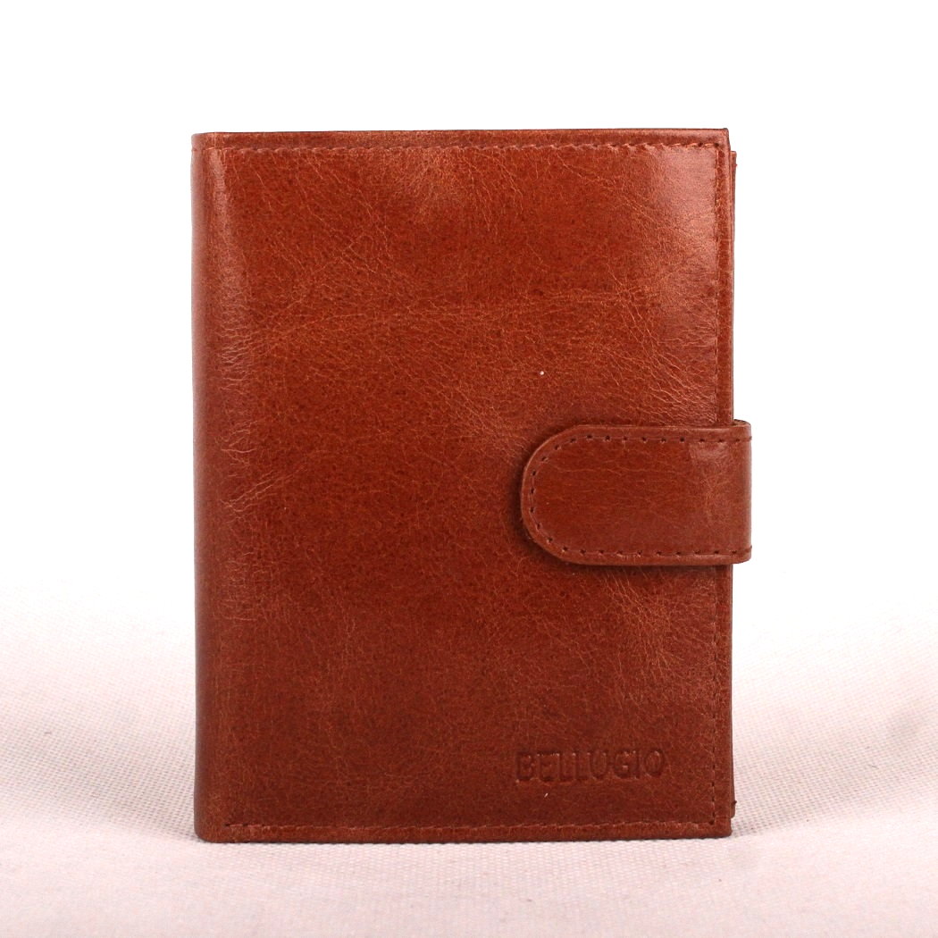 Světlehnědá (cognac) kožená peněženka Bellugio (AM-21-072A)