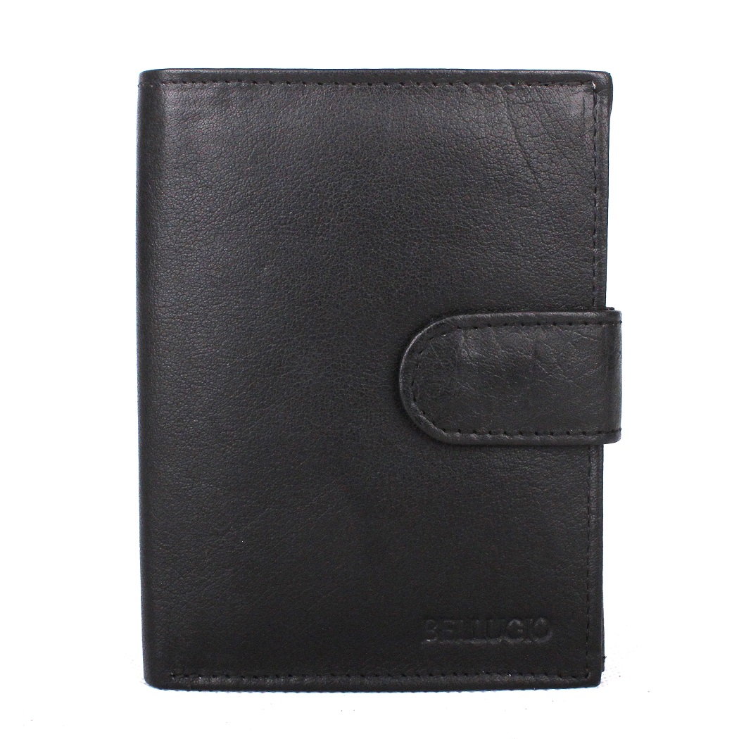 Černá kožená peněženka BELLUGIO (AM-01-073)