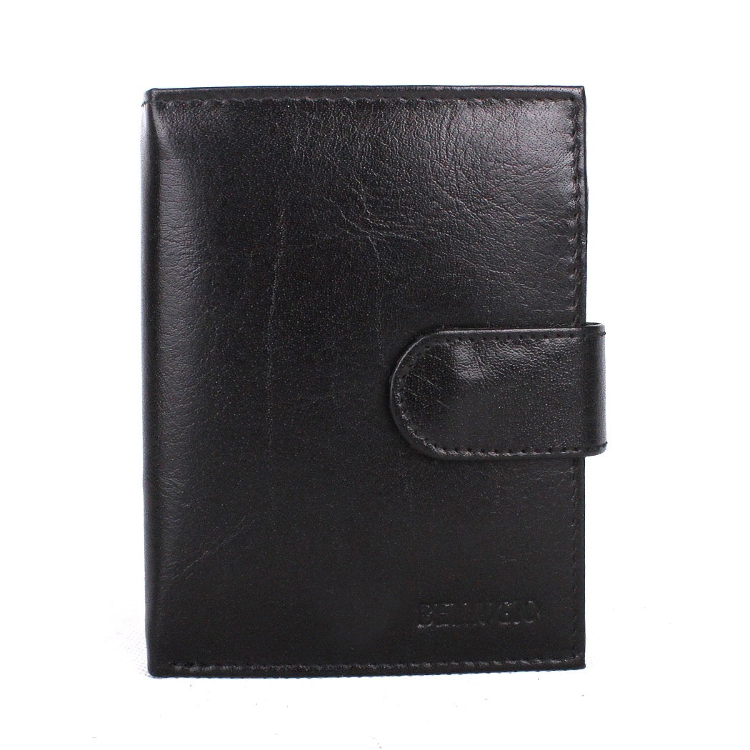 Černá kožená peněženka Bellugio (AM-21-072A)