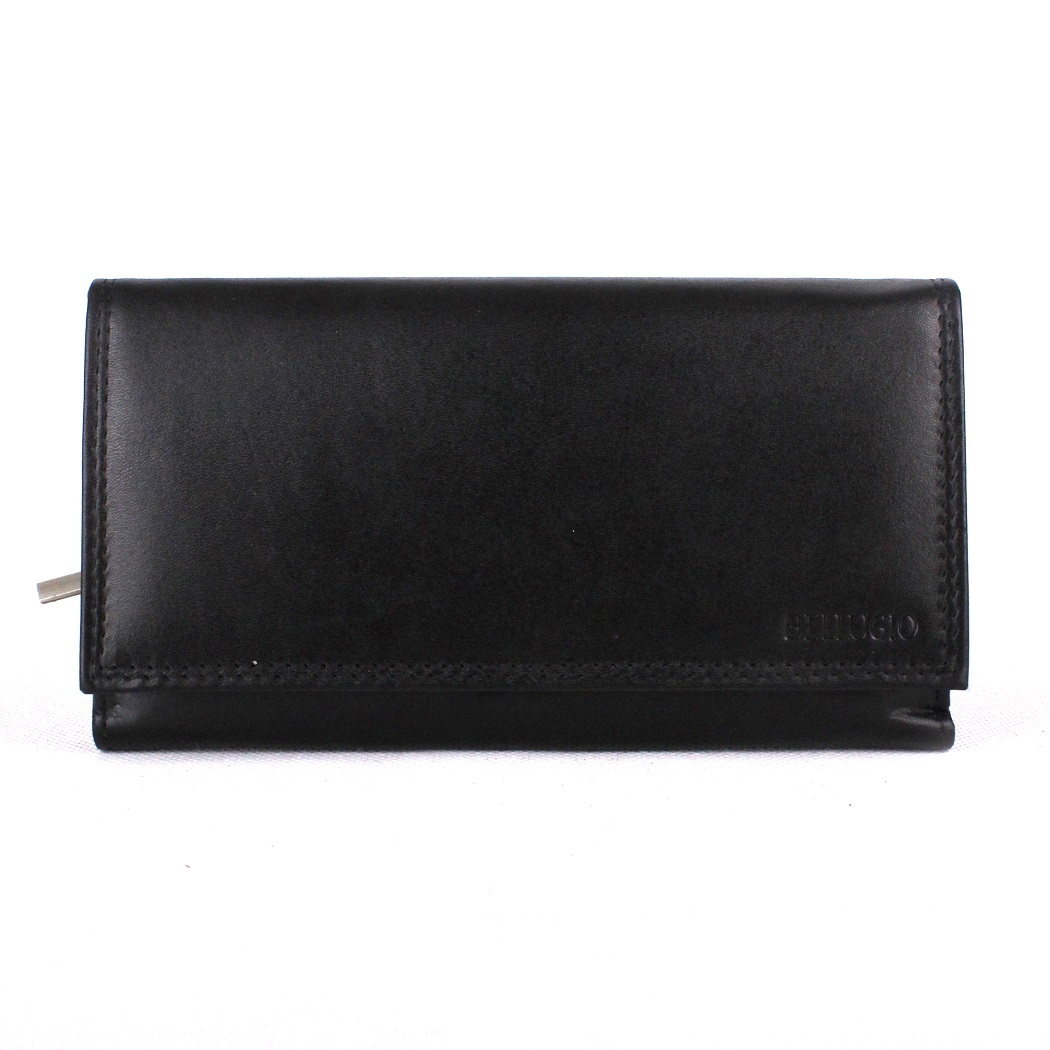 Černá matná kožená peněženka BELLUGIO (AD-10-064M) NEW