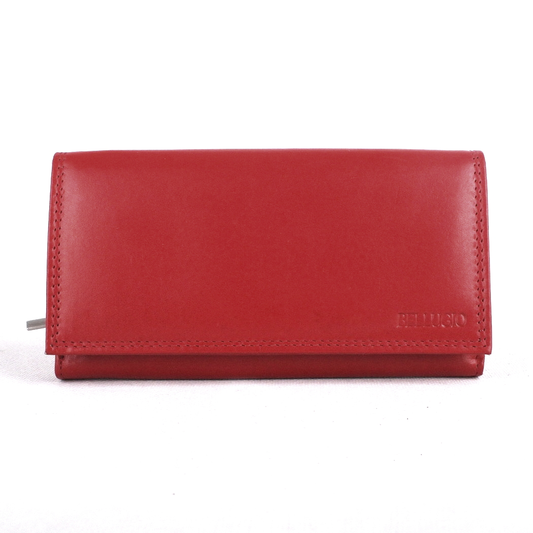 Červená matná kožená peněženka BELLUGIO (AD-10-064M) NEW