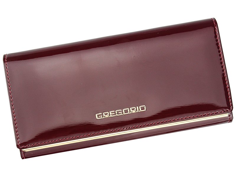Lesklá červená kožená peněženka Gregorio ZLL106