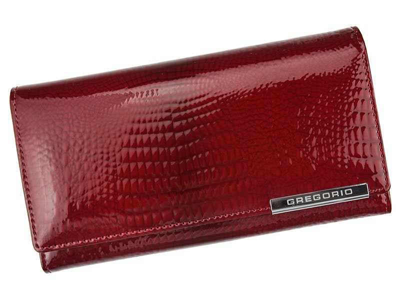 Červená kožená peněženka Gregorio GF106