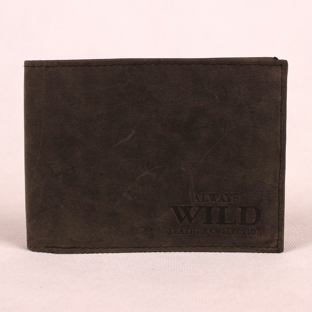 Černo-šedá kožená peněženka Always Wild N992 Crazy
