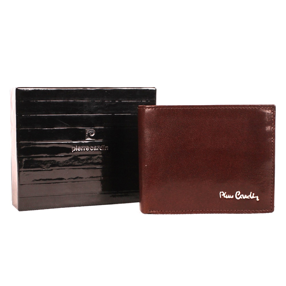 Luxusní tmavěhnědá kožená peněženka Pierre Cardin 324A-YS520.7 Tilak12