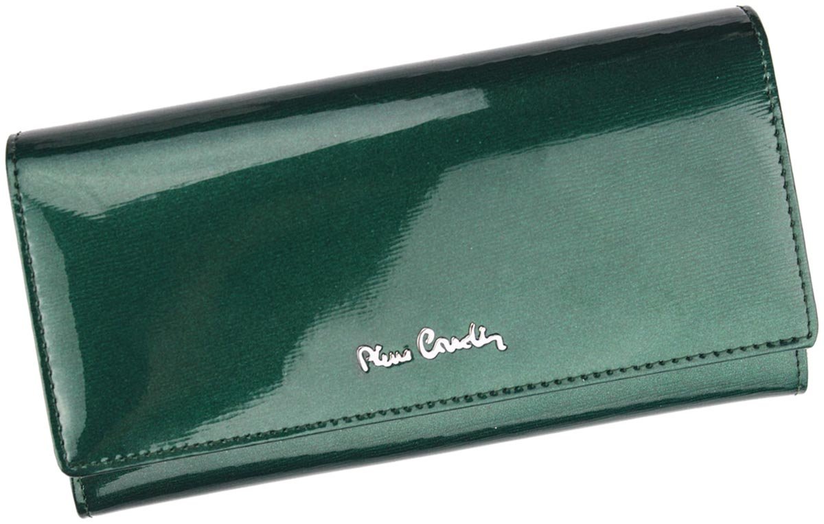 Zelená lesklá kožená peněženka Pierre Cardin 05 LINE 100