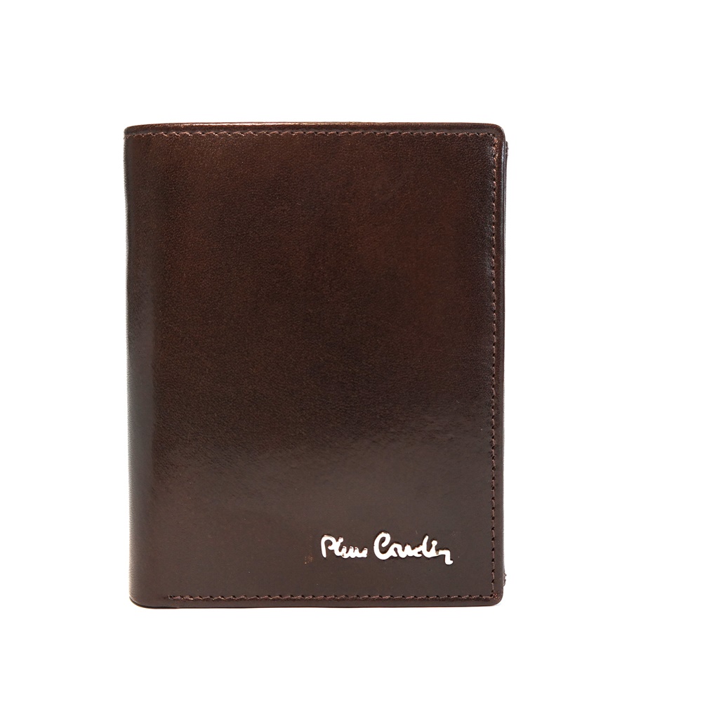 Luxusní tmavěhnědá kožená peněženka Pierre Cardin 326 YS520.7