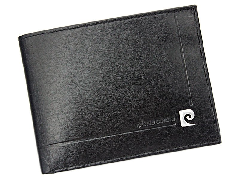 Luxusní černá kožená peněženka Pierre Cardin YS507.1 8806