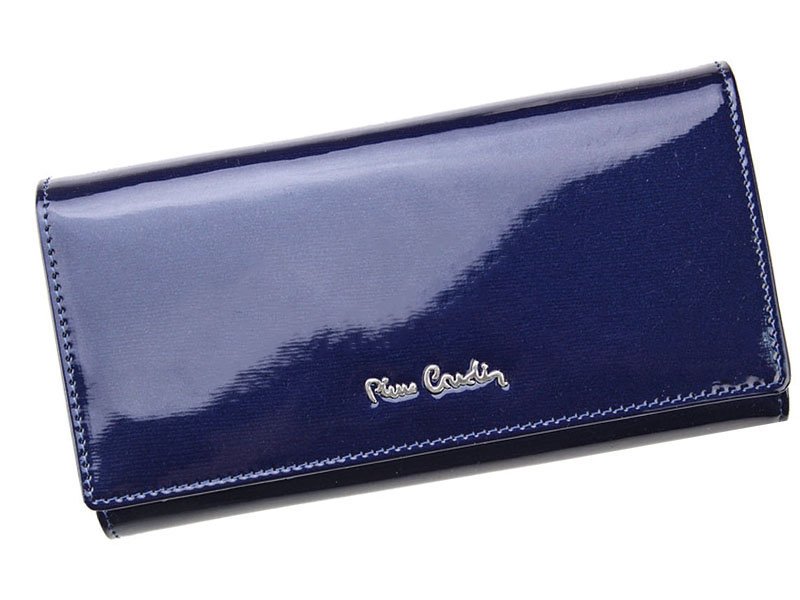 Modrá lesklá kožená peněženka Pierre Cardin 05 LINE 114