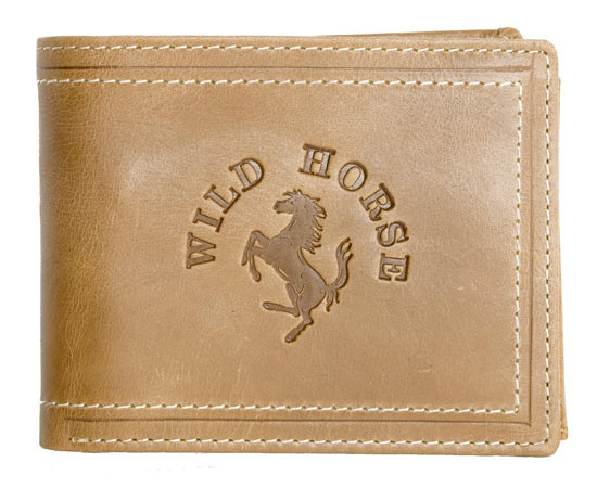 Světlehnědá kožená peněženka Wild Horse