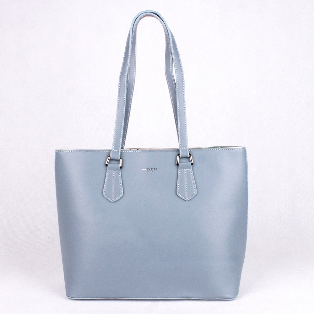 Velká modrá shopperbag kabelka na rameno David Jones 5901-2