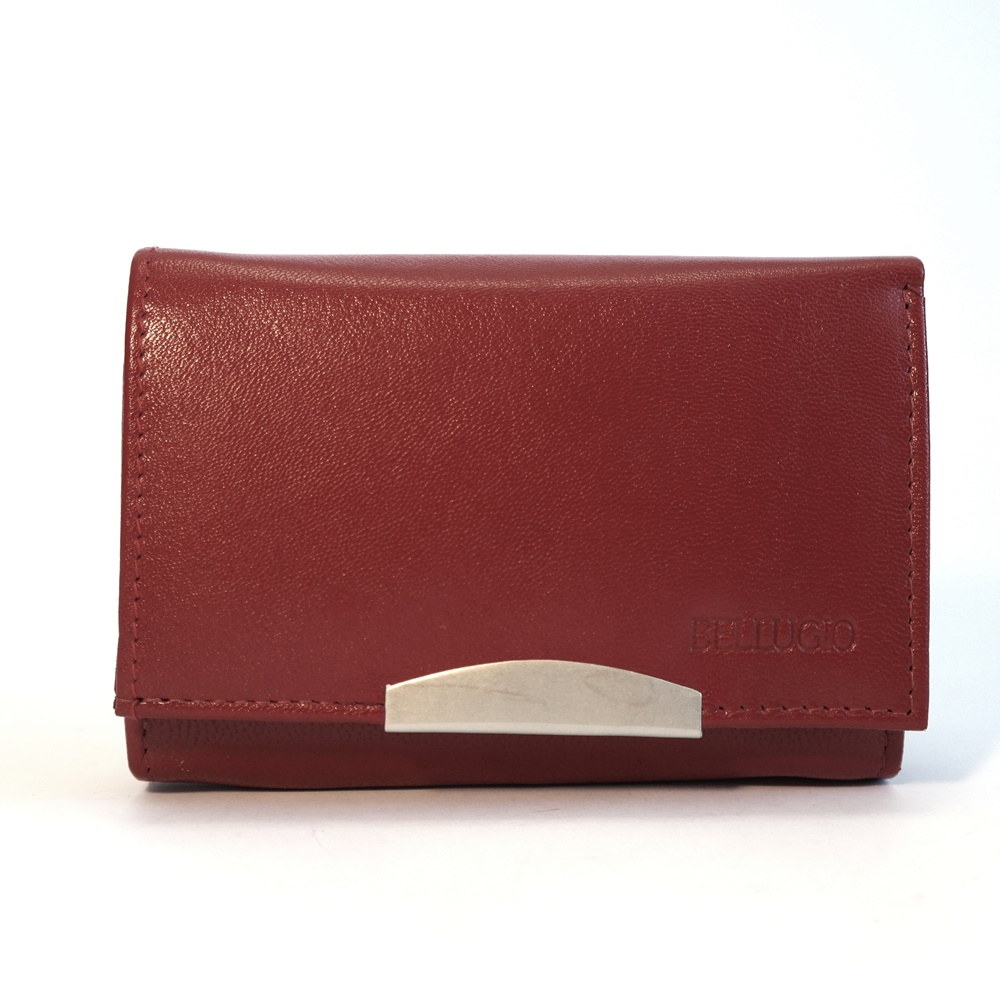 Tmavěčervená kožená peněženka BELLUGIO AD-92-068