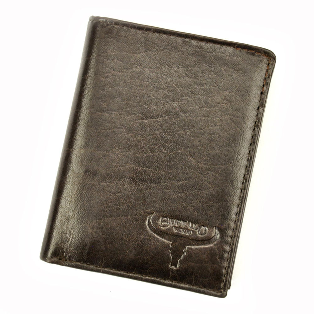 Tmavěhnědá kožená peněženka Buffalo Wild N4-BWJ + RFID