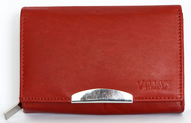 Červená kožená peněženka VIMAX (ADV-07-068)