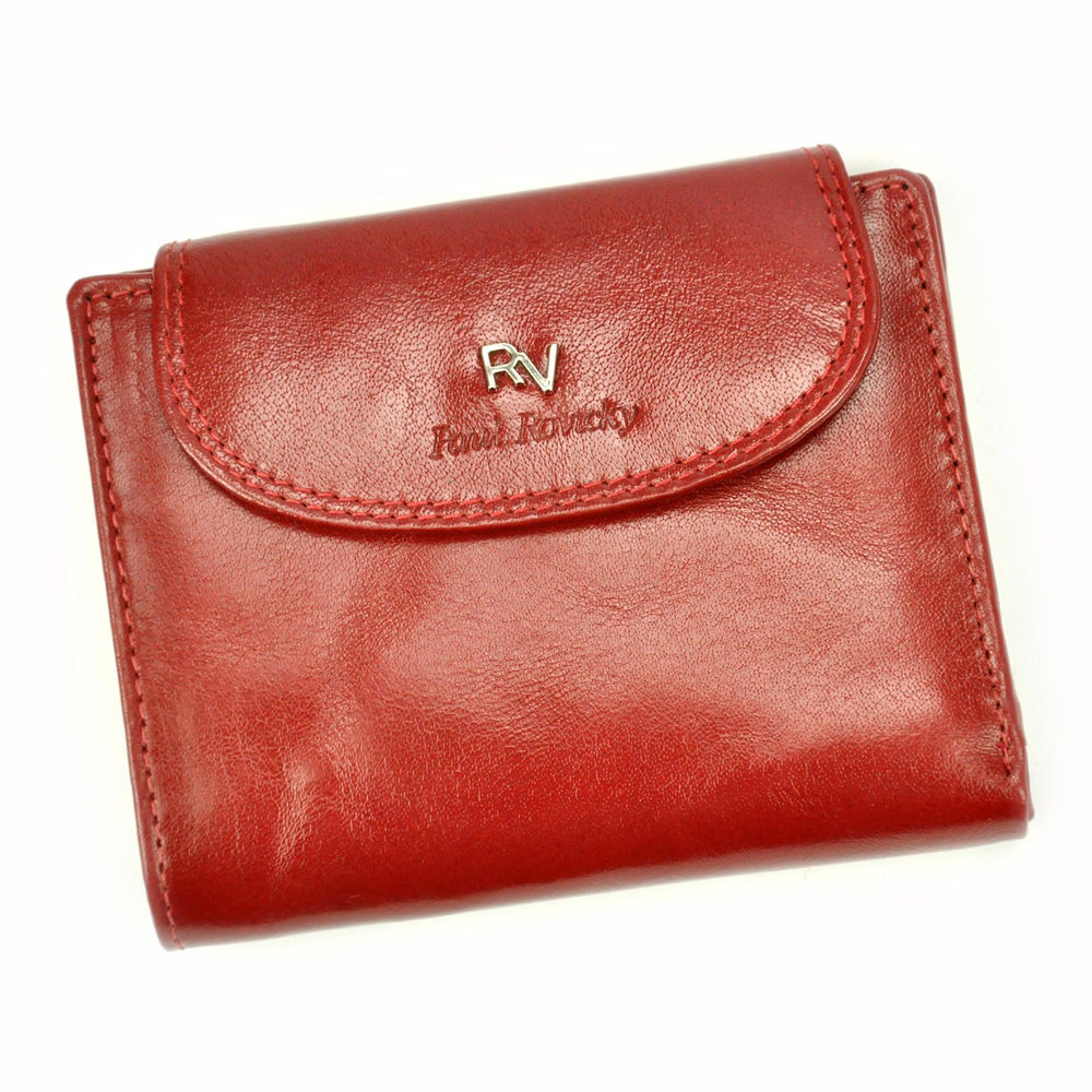 Tmavěčervená kožená peněženka Rovicky 70613