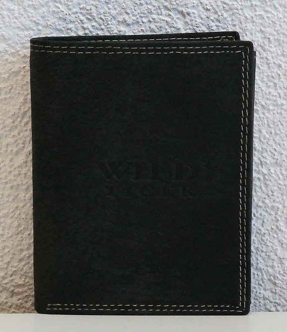 Černá kožená peněženka Wild Tiger (AM-28-034)