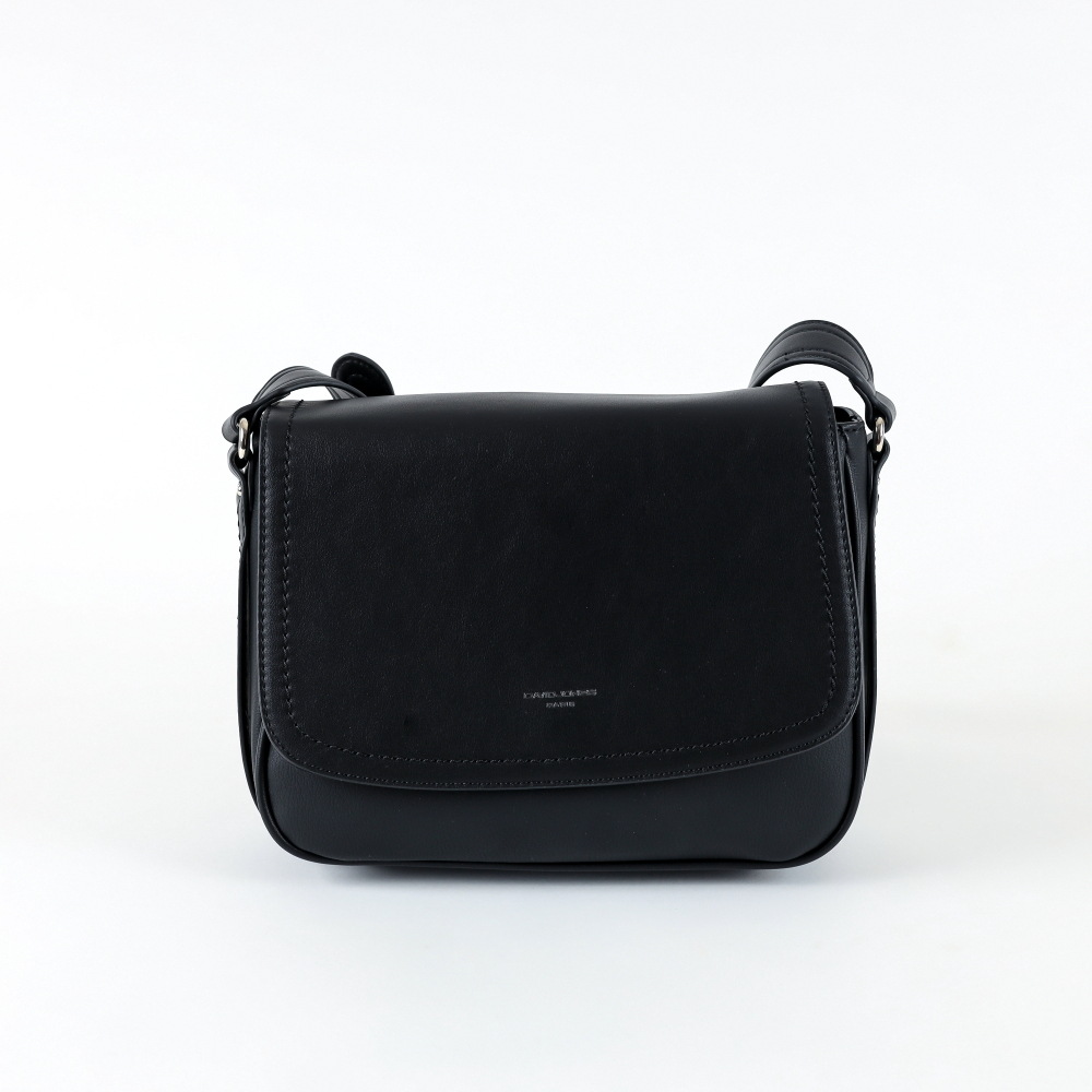 Černá pevná crossbody kabelka David Jones 6252-2