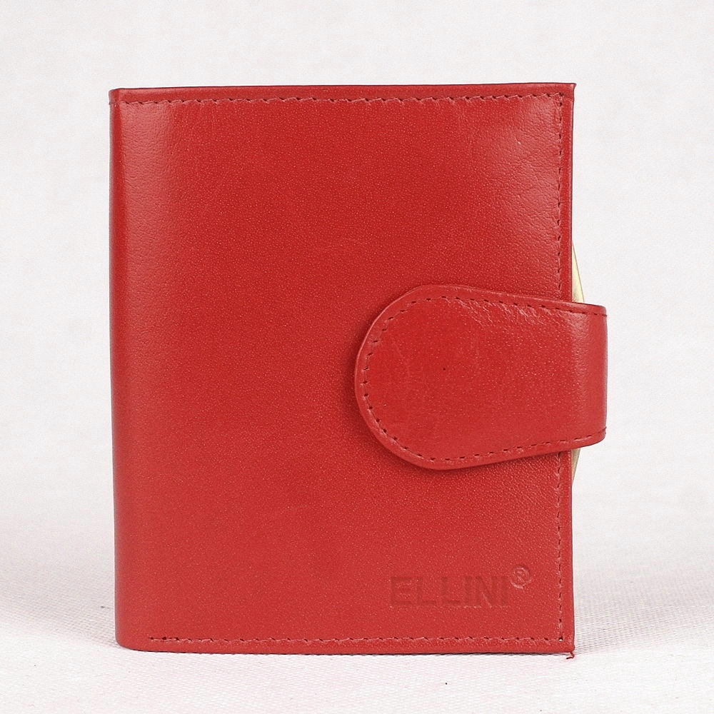 Červená kožená peněženka ELLINI ADE-21-110