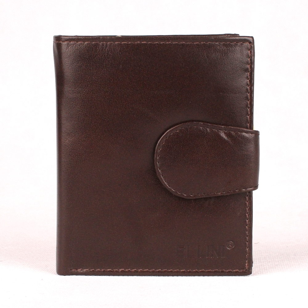 Tmavěhnědá kožená peněženka ELLINI ADE-21-110
