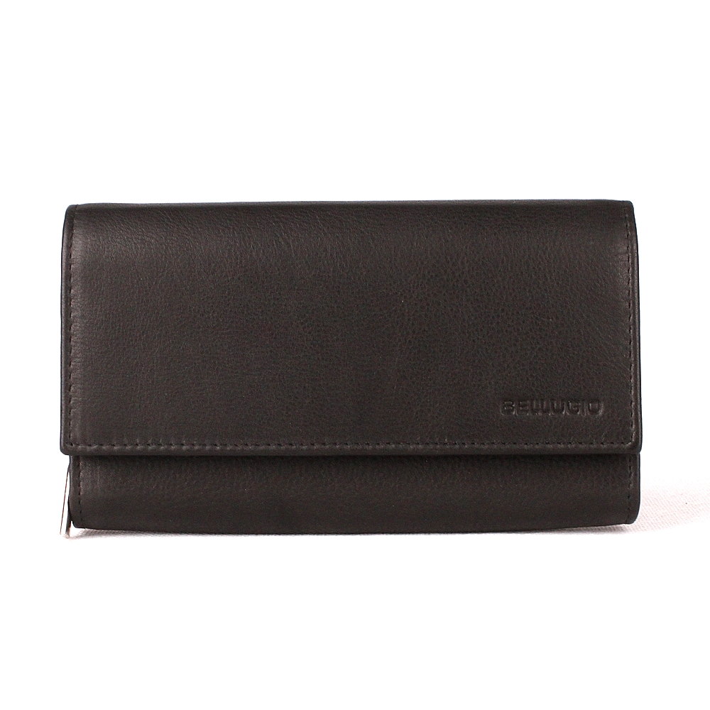 Černá matná kožená peněženka BELLUGIO (TD-88R-064M) RFID