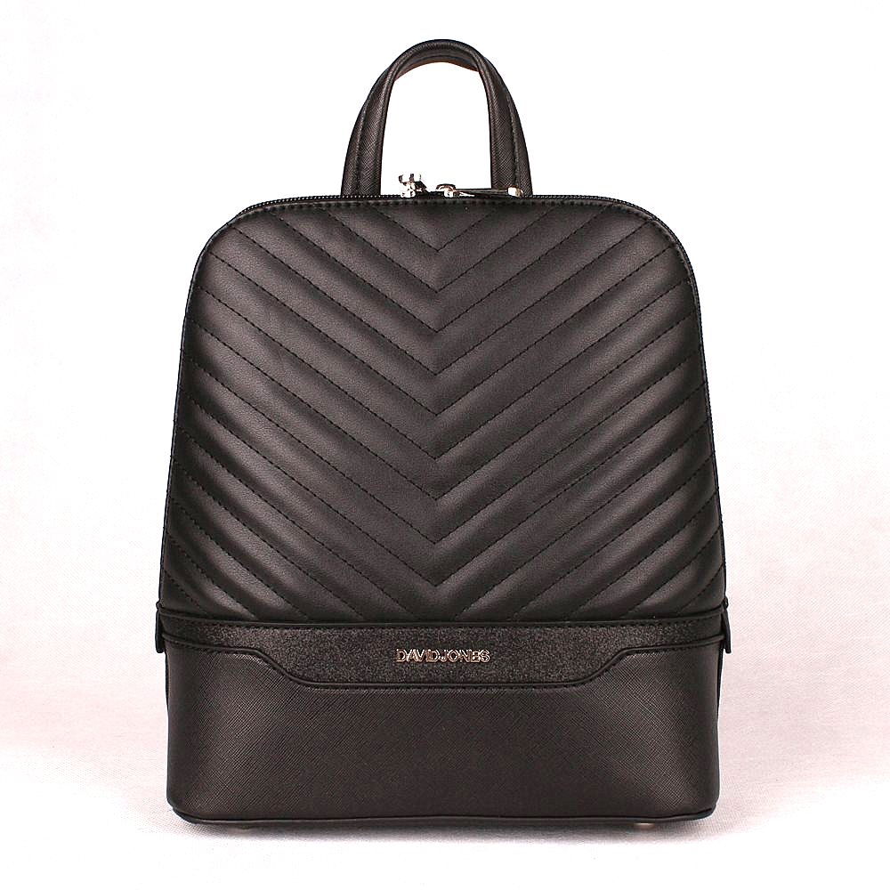 Městský černý batoh David Jones 6220-2 s obsahem cca. 6l