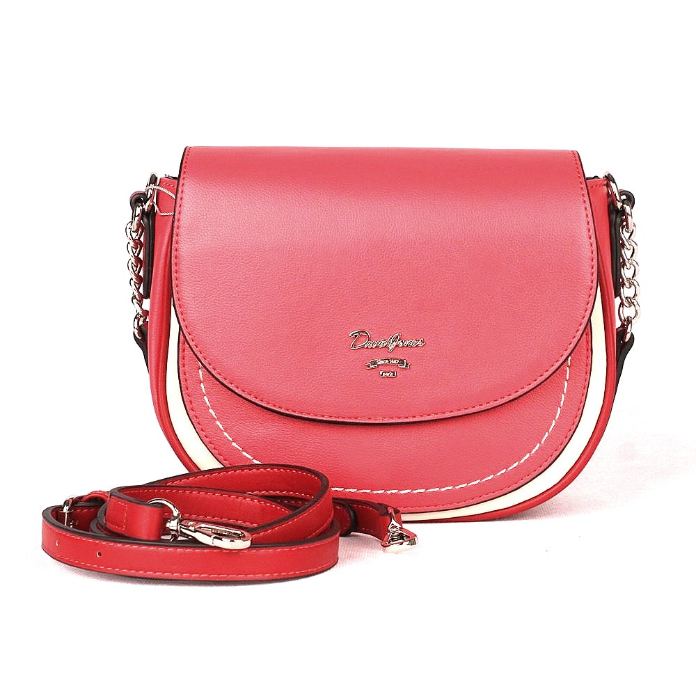 Melounově červená kabelka do ruky i crossbody David Jones 6204-2