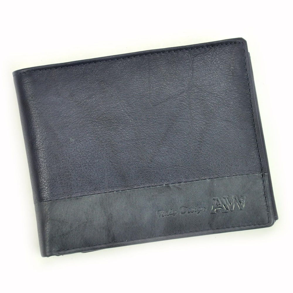 Tmavěmodrá kožená peněženka Always Wild N992-GA + RFID
