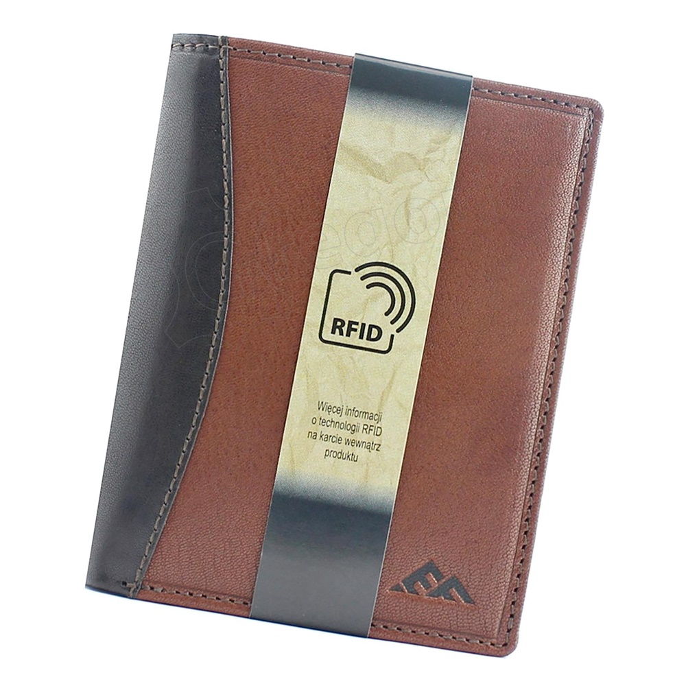 Hnědá kožená peněženka El Forrest 544 + RFID