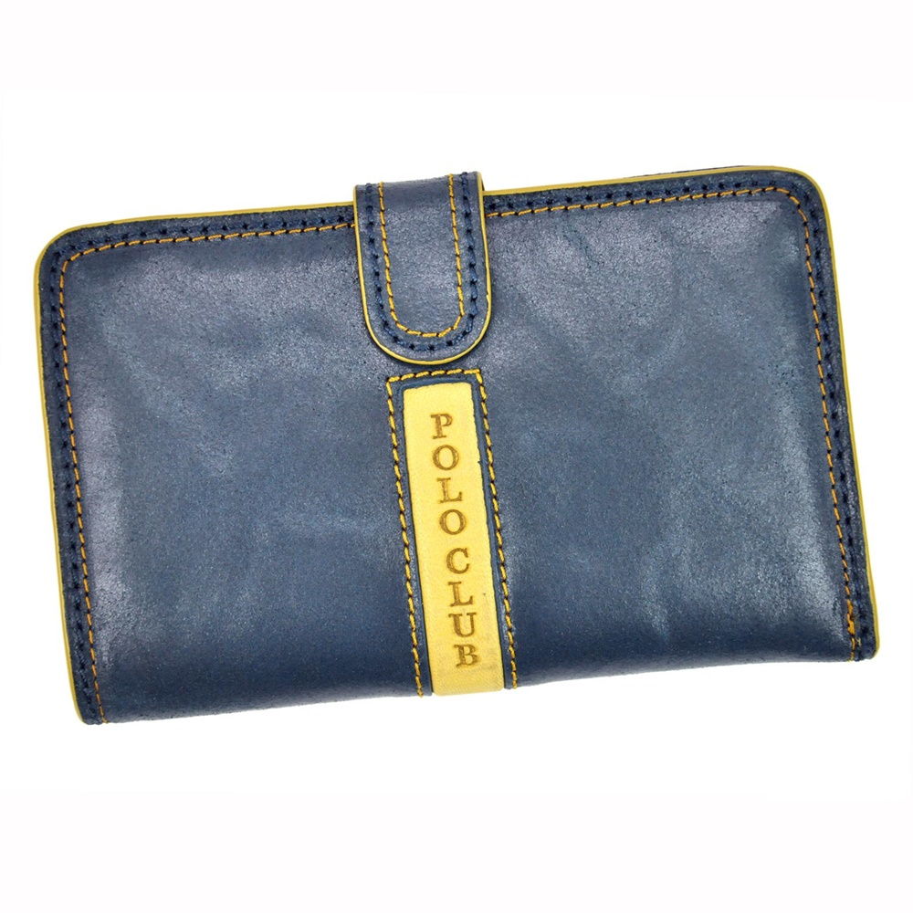 Modrá kožená peněženka Harvey Miller Polo Club 1529ST01