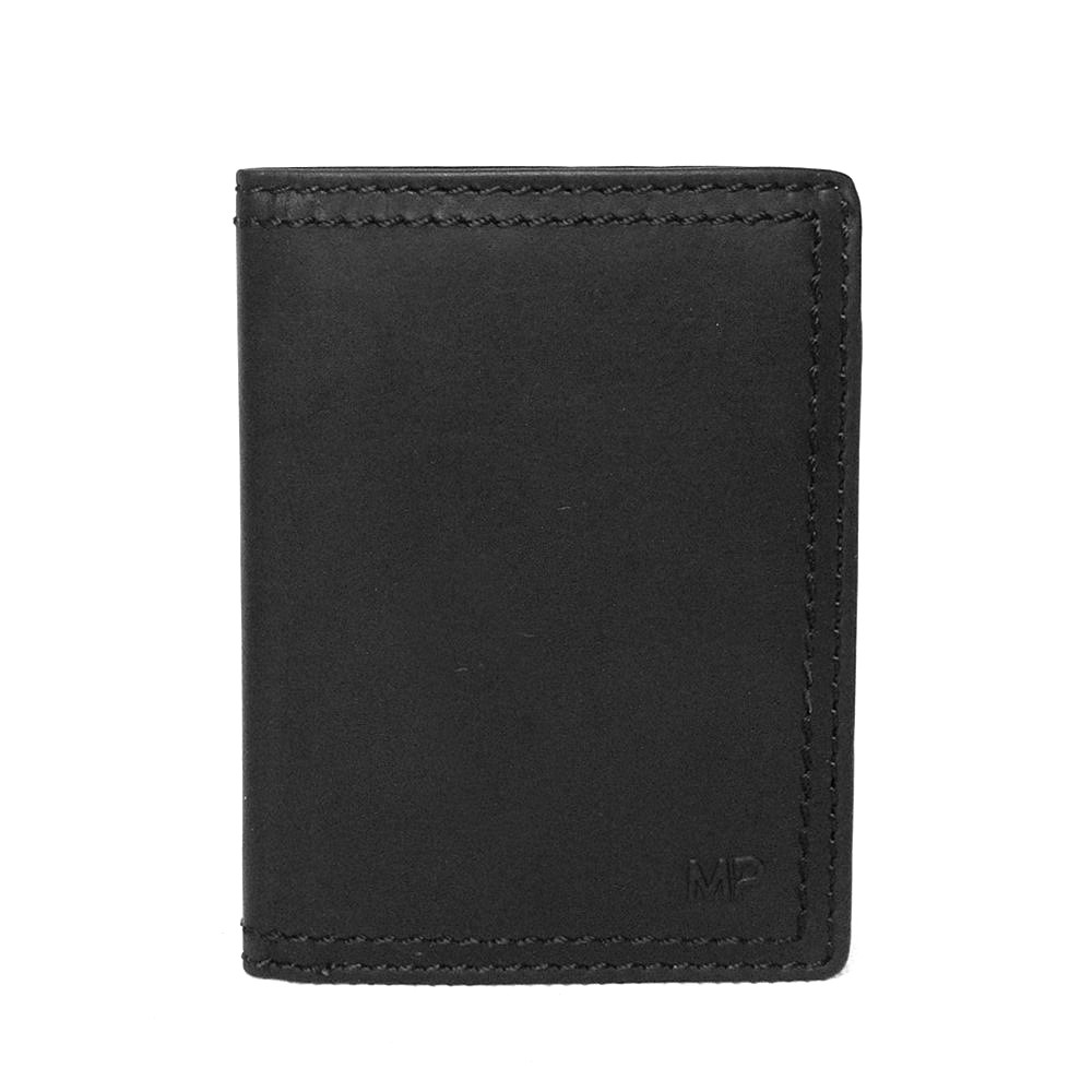 Kvalitní malá černá kožená peněženka Marta Ponti no. 18 (bez mincí)