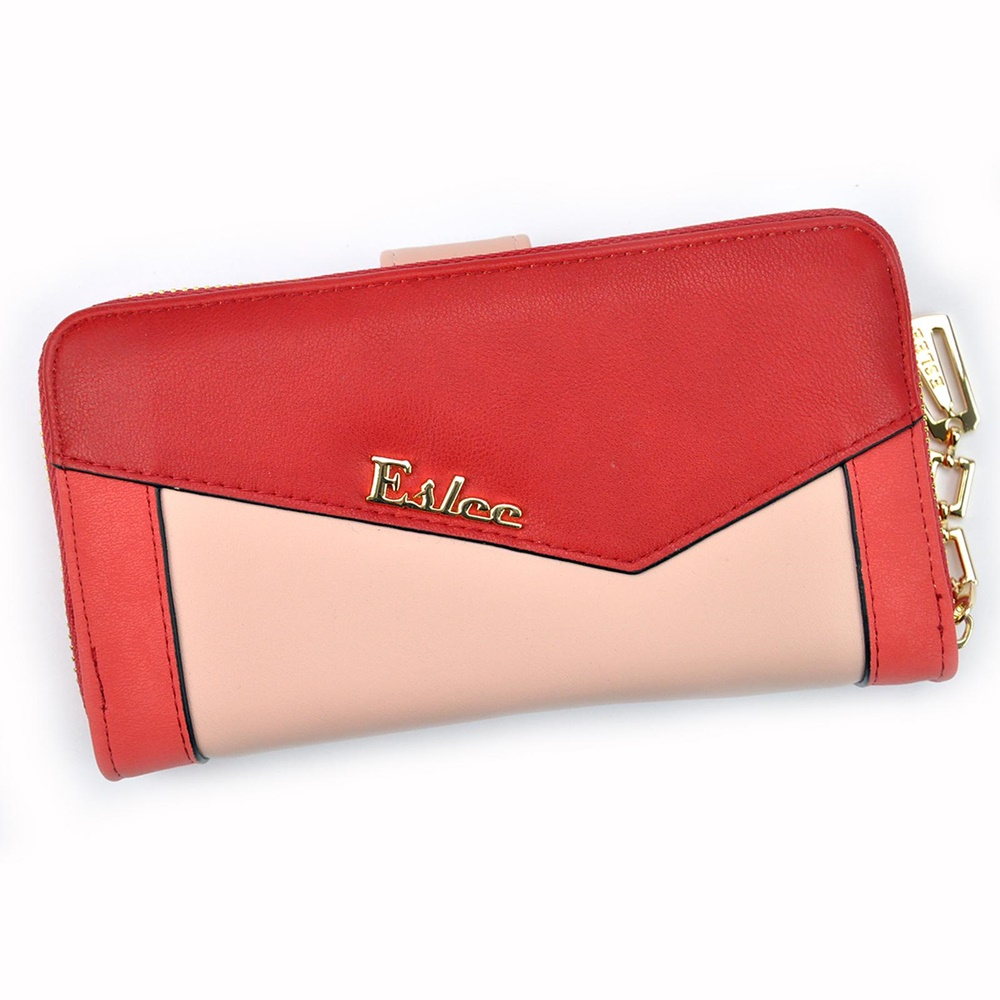 Velká dvoudílná červeno-růžová peněženka Eslee H6753