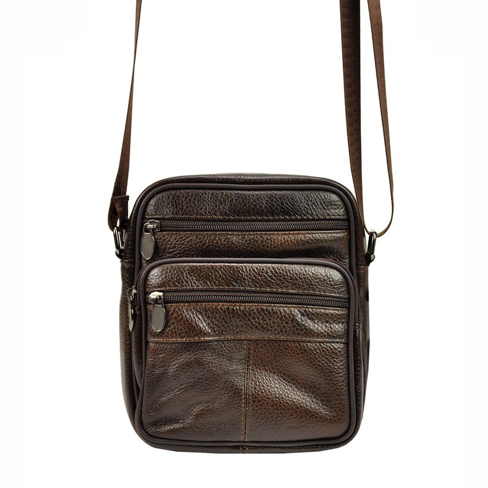 Pánská kožená tmavěhnědá crossbody taška Jessica art. 8