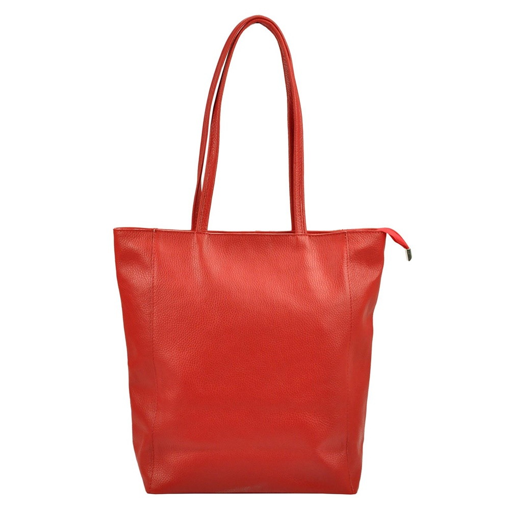 Velká červená kožená kabelka na rameno Patrizia Piu 27