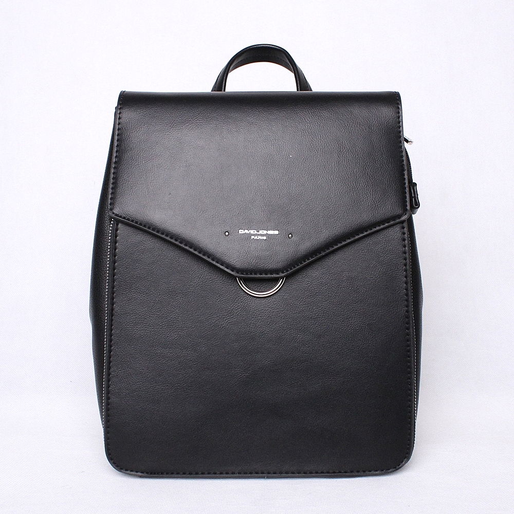 Městský pevný černý batoh David Jones 6507-2, obsah cca. 8l