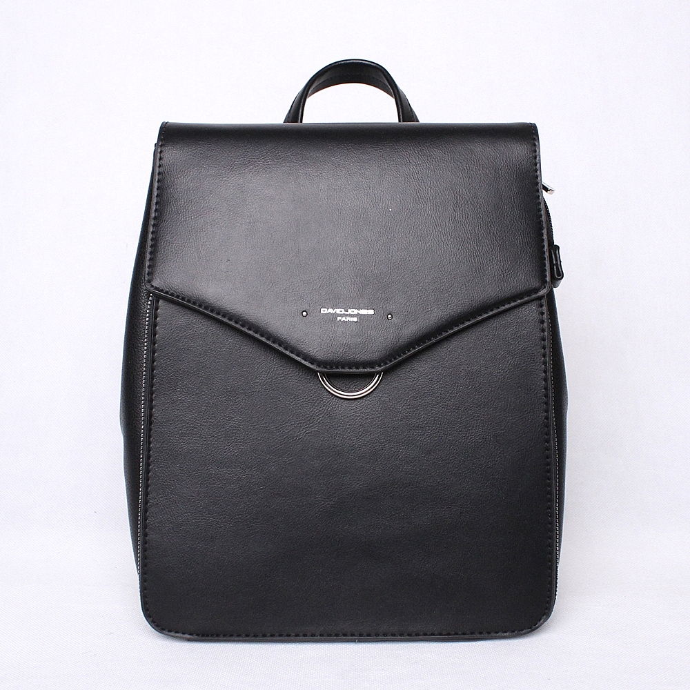 Městský pevný černý batoh David Jones 6507-2, obsah cca. 8l