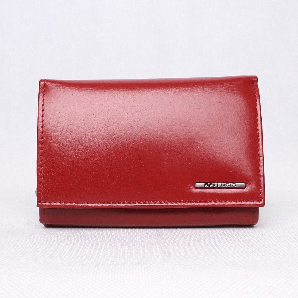 Červená kožená peněženka BELLUGIO AD-21R-068 + RFID
