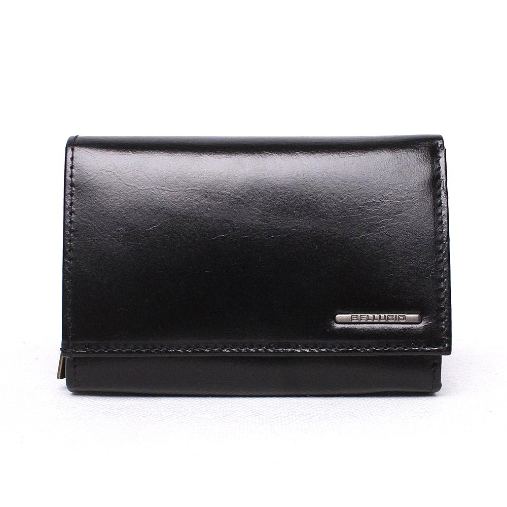 Černá kožená peněženka BELLUGIO AD-21R-068 + RFID