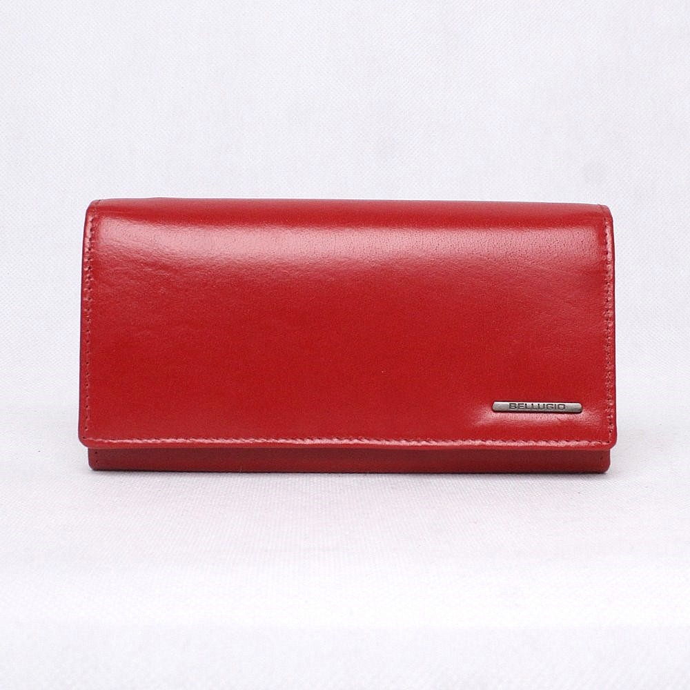 Červená kožená peněženka BELLUGIO (AD-21R-063M) + RFID