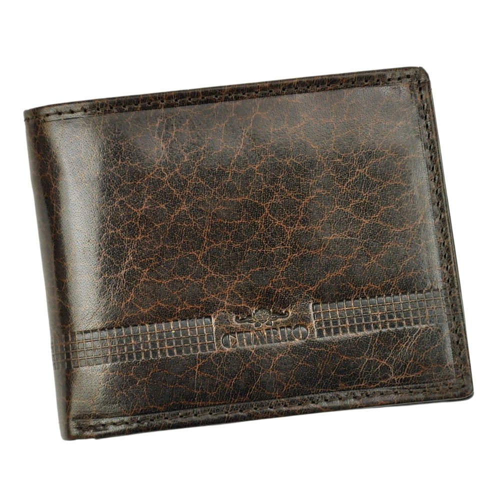Tmavěhnědá kožená peněženka Charro 1373