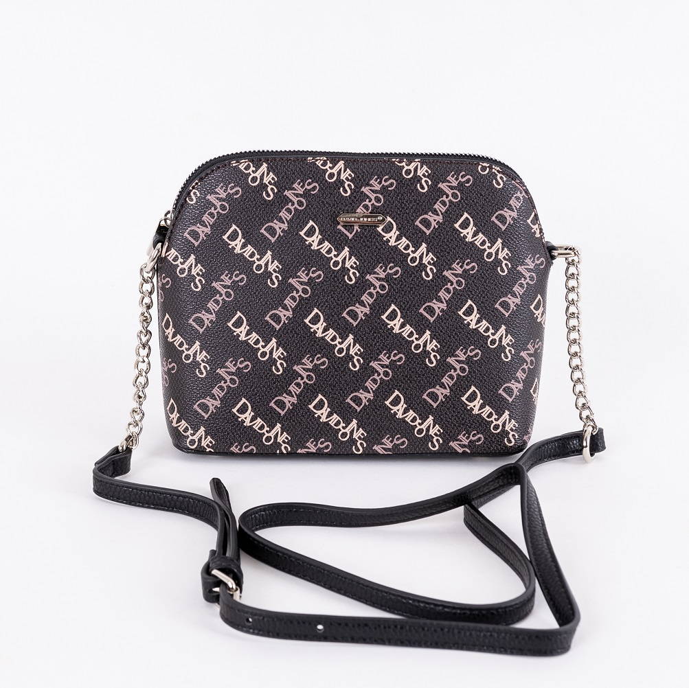 Malá pevná tmavěhnědá crossbody kabelka David Jones CH21017