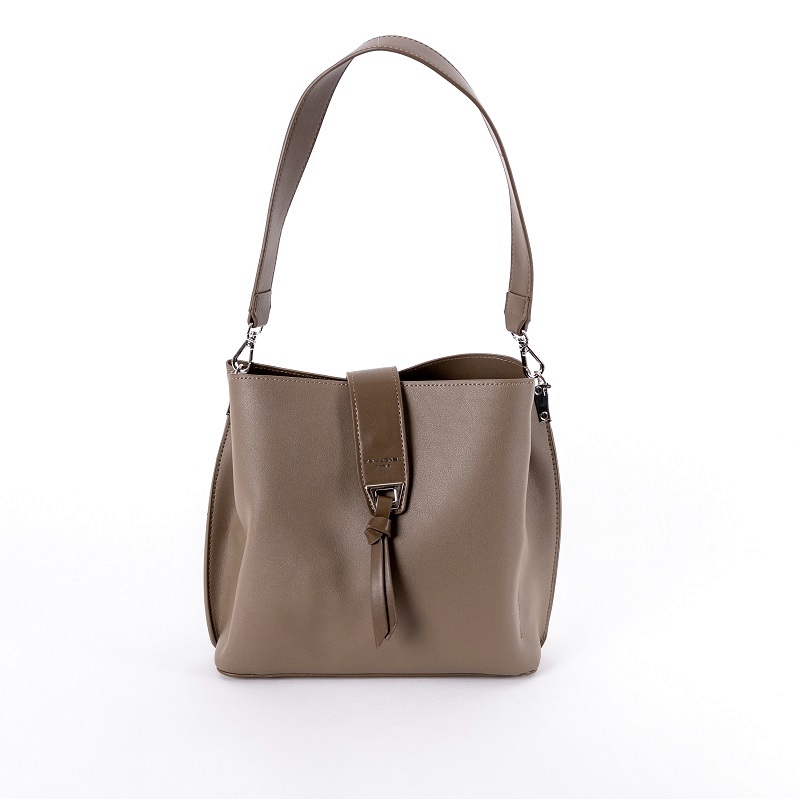 Tříoddílová khaki kabelka na rameno i crossbody David Jones 6627-2A