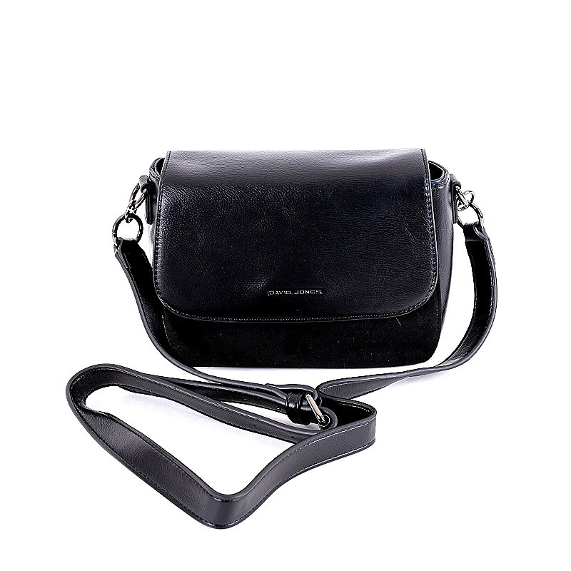 Černá pevná crossbody kabelka David Jones 6441-1