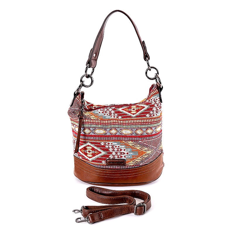 Červená kabelka na rameno i crossbody David Jones 6651-4